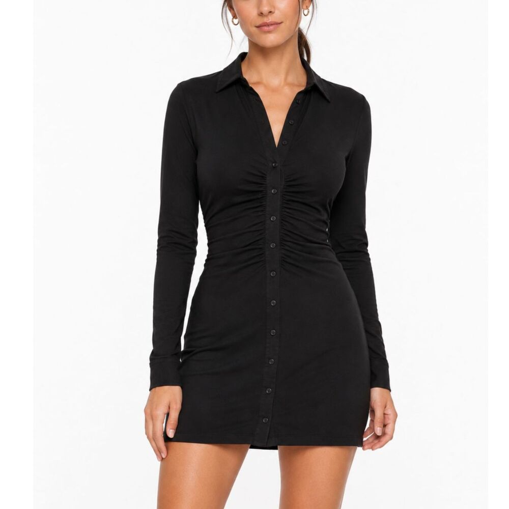 With Jean Andy Dress Women’s Small Black Night Out Party Long Sleeve Mini